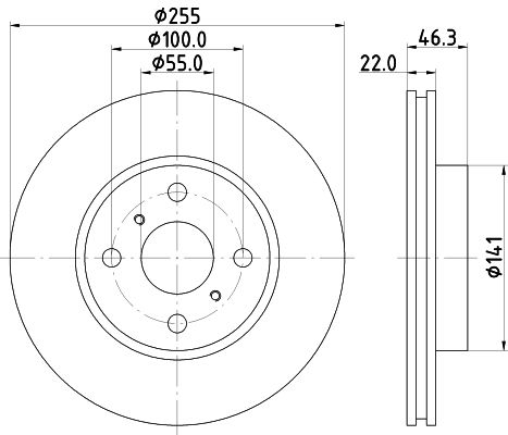 HELLA PAGID Jarrulevy 8DD 355 113-581